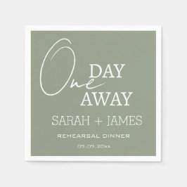 Sage Green Wedding One Day Away Probe Dinner Serviette