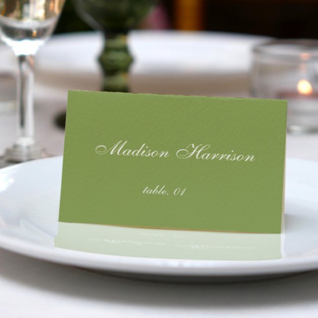 Sage Green Wedding Place Card DIY Einladung (Von Creator hochgeladen)