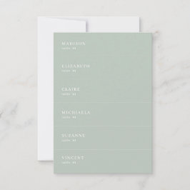 Sage Green Wedding Platzkarte DIY