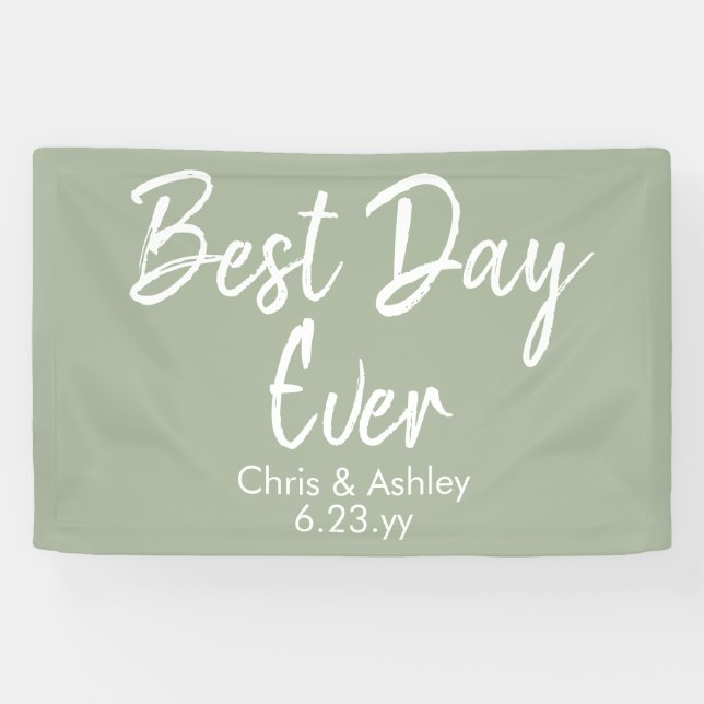 Sage Green Wedding Reception Decke für den besten  Banner (Horizontal)