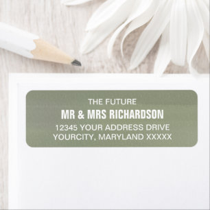 Sage Green Wedding Rücksendeadressen-Aufklebers