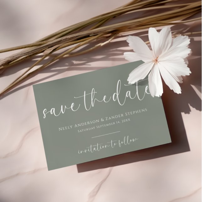 Sage Green Wedding Save the Date (Von Creator hochgeladen)
