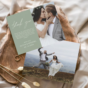 Sage Green Wedding Vielen Dank Foto Minimalistisch