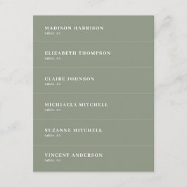 Sage Green Wedname Platzkarte DIY