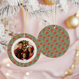 Sage Green Weihnachtsstern 1 Familienfoto Weihnach Keramik Ornament