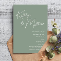 Sage Green Whimsiscript Minimalistisch Modern