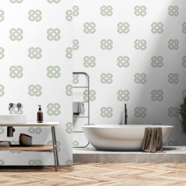 Sage Green White Abstrakt Geometric Modern Simple Tapete