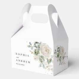 Sage Green & White Blume Hochzeit Geschenkschachtel