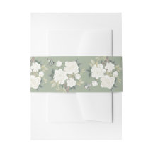 Sage Green White Chinoiserie Blumenzehen
