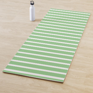 Sage Green White Strip Frühjahr Sommer Custom Nie Yogamatte