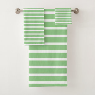 Sage Green White Stripe Printemps été personnalisé