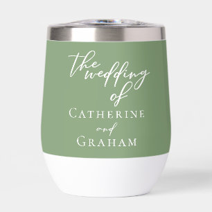 Sage Green White Typographie Mariage personnalisé