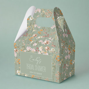 Sage Green Wildblume Boho Brautparty Garden Geschenkschachtel