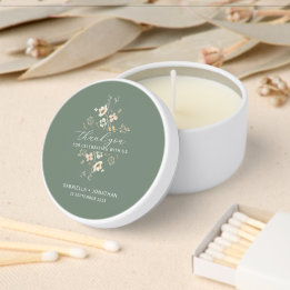 Sage Green Wildblume Floral Vielen Dank
