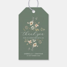 Sage Green Wildblume Gastgeschenk Hochzeit Danke