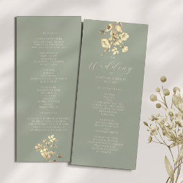 Sage Green Wildblume Wedding Program Programm