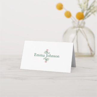 Sage Green Wildflower Folk Wedding Platzkarte