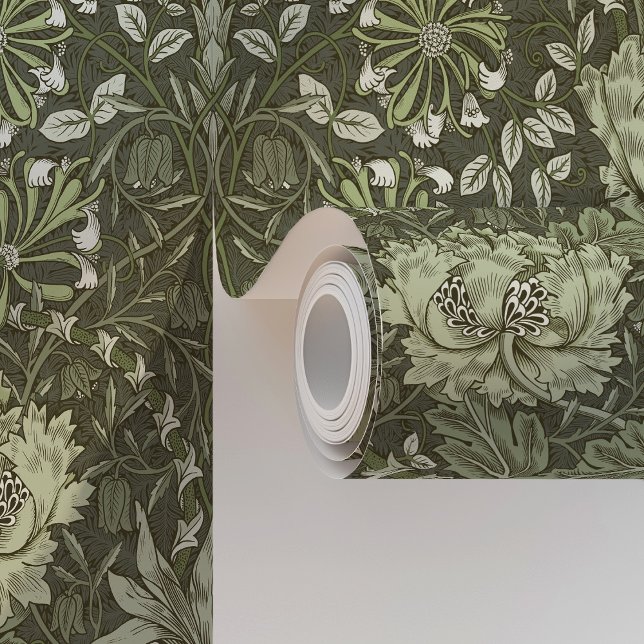 Sage Green William Morris Honeysuckle Tapete (Von Creator hochgeladen)