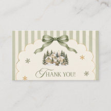 Sage Green Winter Village Christmas Baby Shower