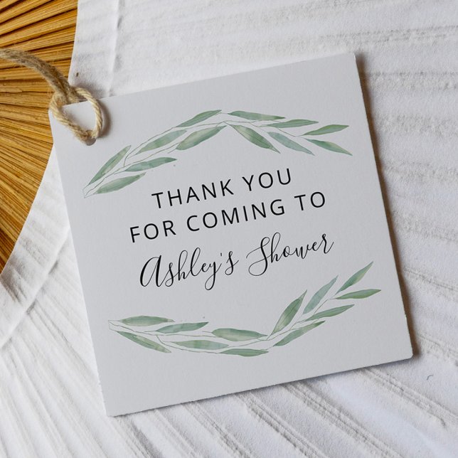 Sage Greenery Brautparty Vielen Dank Geschenkanhänger (Von Creator hochgeladen)