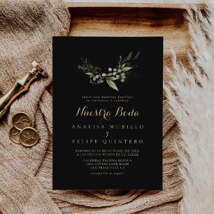 Sage Greenery Eucalyptus Gold Unsere Hochzeit Hoch Einladung