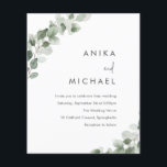 Sage Greenery Leaf Budget Einladung Hochzeit<br><div class="desc">Sage Greenery Leaf Budget Gedruckte Hochzeitseinladung Siehe dazu passende Artikel und digitale Einladungen in Nischen- und Nestladen</div>