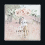 Sage Greenery Pink Floral Dusty Rose Foto Hochzeit Magnet<br><div class="desc">Elegantes Blumenmagnet mit Aquarellmalereien in staubigen Rose in Rosa und Grün in den Schattierungen von Salbei grün,  mit Ihren Namen und Datum über Ihr Lieblings-Foto. Diese wunderschönen botanischen Hochzeitsmagnete können für Gastgeschenke Hochzeiten oder als Save the Date verwendet werden.</div>