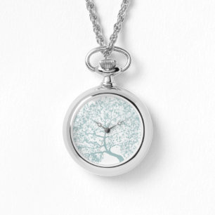 Sage Greenish Gray Blue Oak Tree Armbanduhr