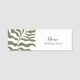Sage Grün Blatt Elegante Branding-Karte | Minimal Namensschild