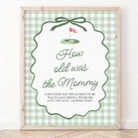 Sage Grün Golf Gingham Wie alt war das Mummy Schil