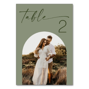 Sage Grün Hochzeit Moderne Minimalistische Fotos Tischnummer