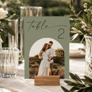 Sage Grün Hochzeit Moderne Minimalistische Fotos Tischnummer