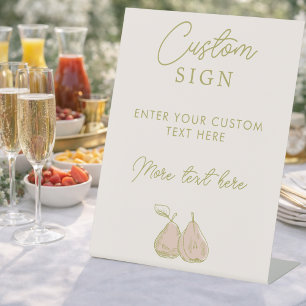 Sage Grün Perfect Pear Brautparty Individuelles Sc Sockelschild