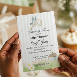 Sage Grün Storybook Babyparty-Einladung Einladung