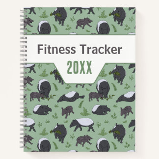 Sage-Grün Tapir Dschungel Fitness-Tracker Notizbuch