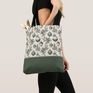 Sage Grün und Gold Ornamente Farbblock Tasche