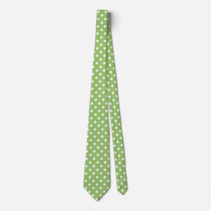 Sage Grün und Weiß Polka Punkte Halsband Krawatte
