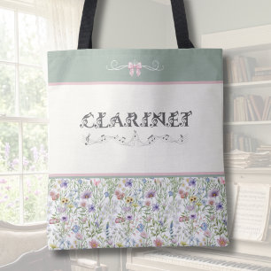 Sage Grün Wildblumen-Klarinetten-Tasche   Musikeri Tasche