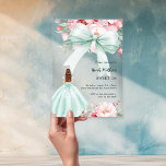 Sage grüne Bogen rosa Blumen Kleid klar Sweet 16 Acryleinladungen<br><div class="desc">Der helle,  durchsichtige Hintergrund ist mit einem großen,  grün gefärbten Bogen,  rosa Blume und einem Mädchen in einem grünen Kleid verziert. Personalisieren und fügen Sie einen Namen und Party-Details hinzu.</div>