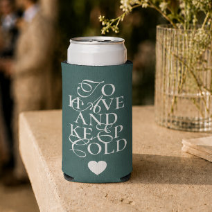 Sage-Grüner Hochzeits-Dosenkühler 'To Have and to Selters Dosenkühler