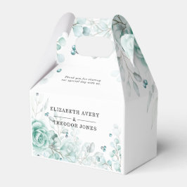 Sage Grüntöne Blumenhochzeit Personalisiert Geschenkschachtel