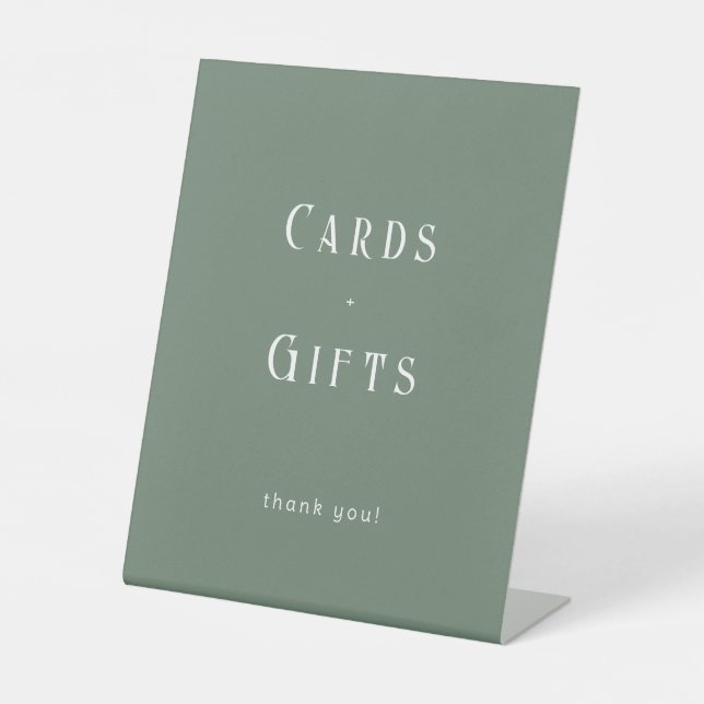 Sage HANNAH Vert Cartes & Cadeaux Panneau du Piéde (Recto)