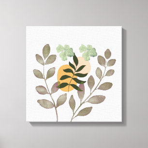"Sage Harmony Moderne Botanische Blätter Wandkun Leinwanddruck