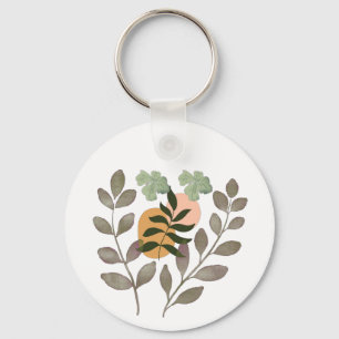 "Sage Harmony Moderne Botanische Blätter Wandkun Schlüsselanhänger