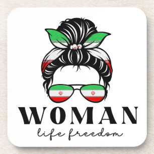 Sage ihren Namen Masha Amini Women Life Freedom Su Getränkeuntersetzer
