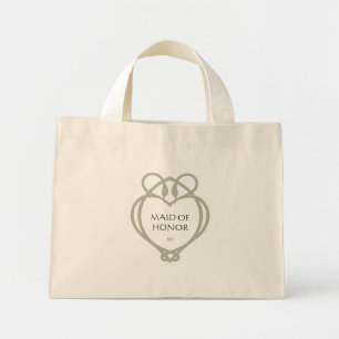 Sage Irish Celtic Swan Trauzeugin Initials Mini Stoffbeutel