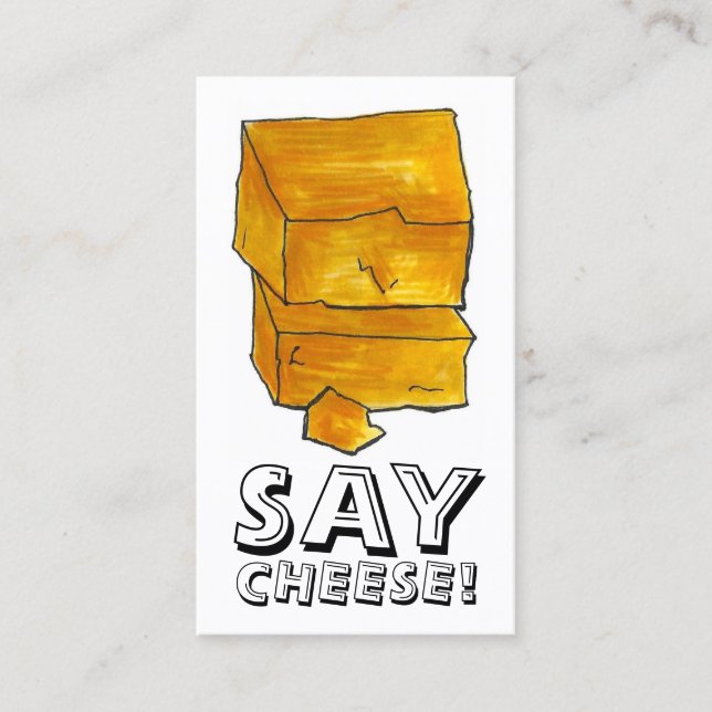 SAGE KÄSE! Fotografie Cheddar Food Visitenkarte (Vorderseite)