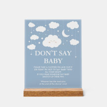 Sage kein Baby Blue Cloud Baby Shower Game