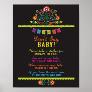 Sage kein Baby Fiesta Shower Poster