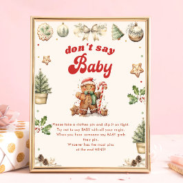 Sage kein Baby Winter Weihnachtsduschenspiel Poster